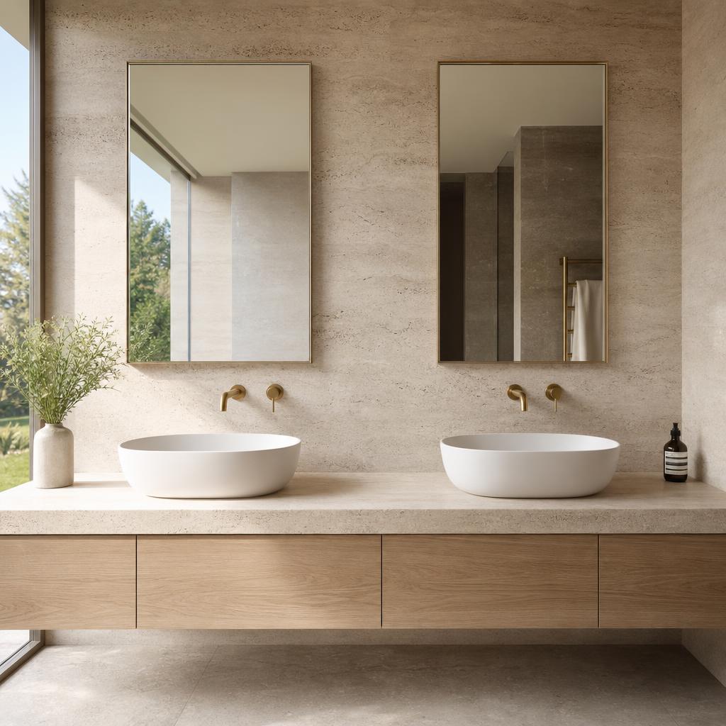 Twin vanity ensuite