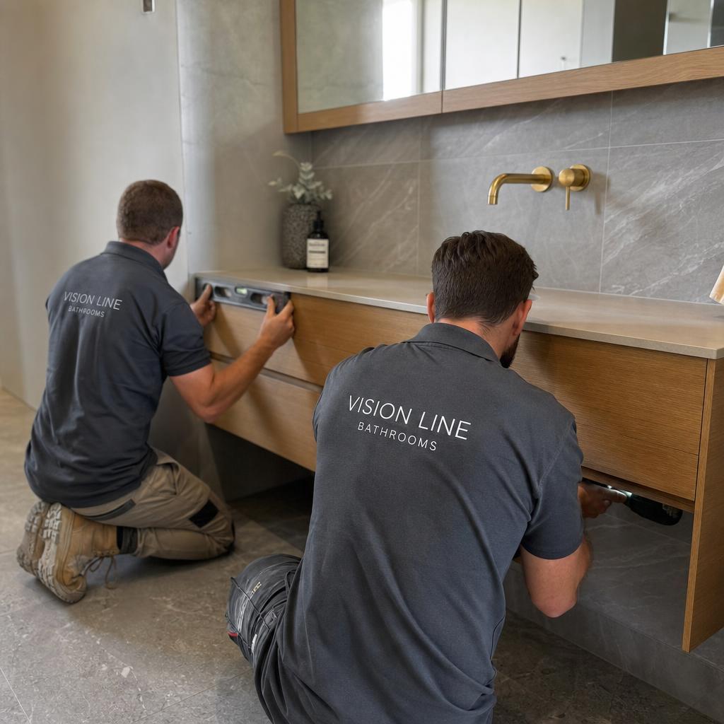 Vanity & cabinet fit-off